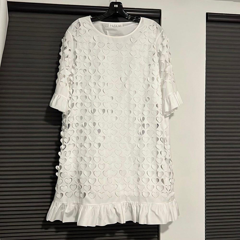 White Paskal Heart Dress